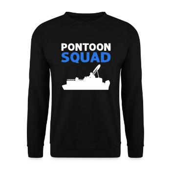 Pontoon Squad for pontoon boating. - Unisex Sweatshirt - black - Front - Alina (178cm) & Michal (187cm)