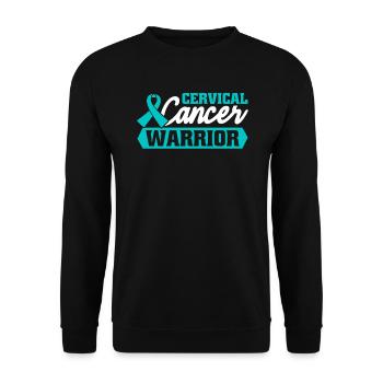 Guerriers du cancer du col de l’utérus. Sensibilisation à l' - Sweat-shirt Unisexe - noir - Devant - Alina (178cm) & Michal (187cm)
