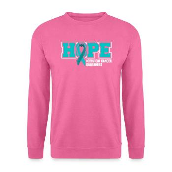 Hope #Gebärmutterkrebs consciousness. - Unisex Sweatshirt - pink - Front