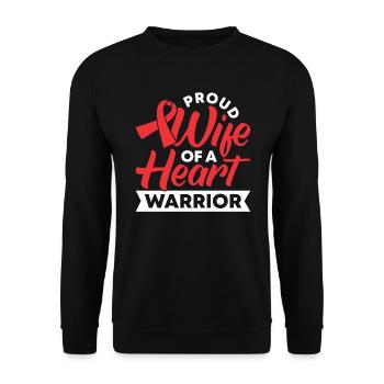 Stolze Frau Eines Herzenskriegers. Bewusstsein - Unisex Pullover - Schwarz - Vorne - Alina (178cm) & Michal (187cm)