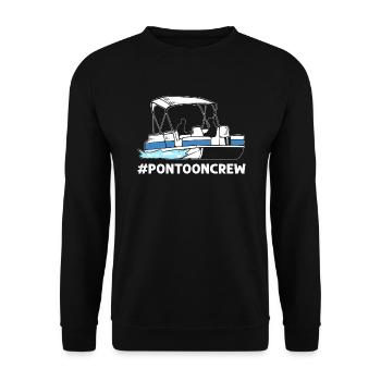 Équipage du ponton. Pontonnage nautique. Capitaine de ponton - Sweat-shirt Unisexe - noir - Devant - Alina (178cm) & Michal (187cm)