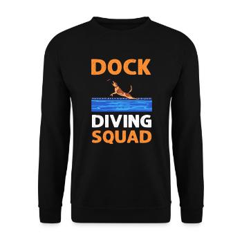 Dock dive cadre. Water Sports Dog Sport Dog Dock - Unisex Sweatshirt - black - Front - Alina (178cm) & Michal (187cm)