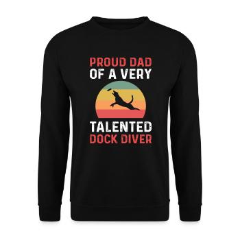 Fier père d’un quai très talentueux - Sweat-shirt Unisexe - noir - Devant - Alina (178cm) & Michal (187cm)