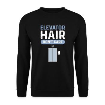 Elevator Repair Hair - No matter. Lifts - Unisex Sweatshirt - black - Front - Alina (178cm) & Michal (187cm)