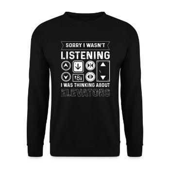 Désolé de ne pas avoir écouté. Je - Sweat-shirt Unisexe - noir - Devant - Alina (178cm) & Michal (187cm)