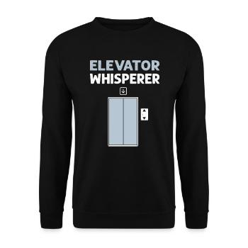 Elevator whisperer. Elevator mechanic elevators - Unisex Sweatshirt - black - Front - Alina (178cm) & Michal (187cm)