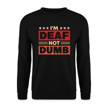 Ich Bin Taub. Nicht Stumm. Asl - Unisex Pullover - Schwarz - Vorne - Alina (178cm) & Michal (187cm)