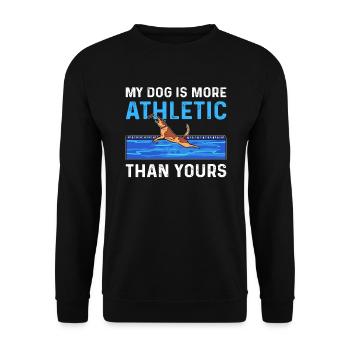 Mon chien est plus athlétique que le tien. - Sweat-shirt Unisexe - noir - Devant - Alina (178cm) & Michal (187cm)