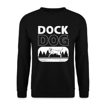 Dock Dawg. Water Sports Canin Sport Dog Dock - Unisex Sweatshirt - black - Front - Alina (178cm) & Michal (187cm)