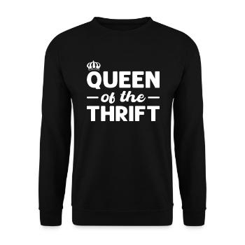 Reine des angles utilisés. Activité d’épargne - Sweat-shirt Unisexe - noir - Devant - Alina (178cm) & Michal (187cm)
