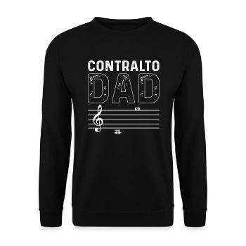 Alto -Papa. Chorale musicale Musiciens Théâtre Chanteurs d’opéra - Sweat-shirt Unisexe - noir - Devant - Alina (178cm) & Michal (187cm)