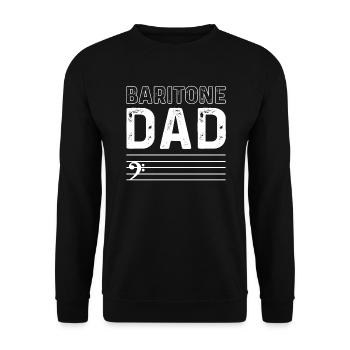 Papa baryton. Chorale musicale Musiciens Théâtre Chanteurs d’opéra - Sweat-shirt Unisexe - noir - Devant - Alina (178cm) & Michal (187cm)