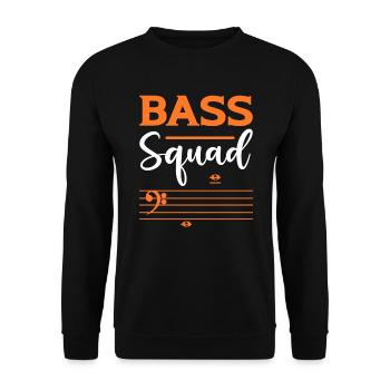 Basstruppe. Musik Chormusiker Theater Opernsänger - Unisex Pullover - Schwarz - Vorne - Alina (178cm) & Michal (187cm)