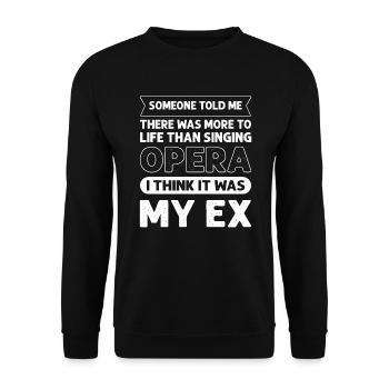 Sängermusikchor Musiker Theater Opera -Sänger - Unisex Pullover - Schwarz - Vorne - Alina (178cm) & Michal (187cm)