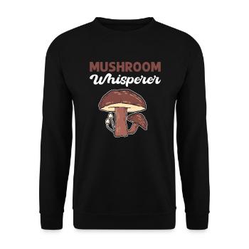 Murmure de champignons. Mycologie cueillette de champignons - Sweat-shirt Unisexe - noir - Devant - Alina (178cm) & Michal (187cm)