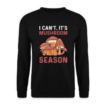 Je ne peux pas. C’est la saison des champignons. Champignons butineurs - Sweat-shirt Unisexe - noir - Devant - Alina (178cm) & Michal (187cm)