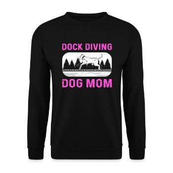 Dock Diving Dog Mom. Canin Sport Dog Dock Diving - Unisex Sweatshirt - black - Front - Alina (178cm) & Michal (187cm)