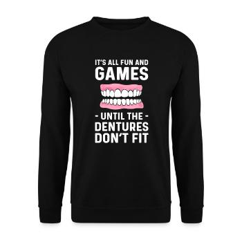 Tout est amusant - Sweat-shirt Unisexe - noir - Devant - Alina (178cm) & Michal (187cm)