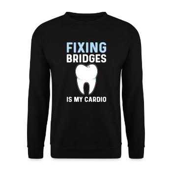 Réparer des ponts est tout ce que je veux. - Sweat-shirt Unisexe - noir - Devant - Alina (178cm) & Michal (187cm)