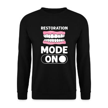 Mode de récupération activé. Dentaire - Sweat-shirt Unisexe - noir - Devant - Alina (178cm) & Michal (187cm)