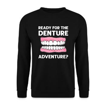 Prêt pour l’aventure prothétique ? Technologie de laboratoire dentaire - Sweat-shirt Unisexe - noir - Devant - Alina (178cm) & Michal (187cm)