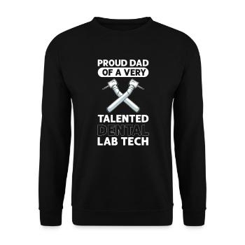 Fier père d’un très talentueux - Sweat-shirt Unisexe - noir - Devant - Alina (178cm) & Michal (187cm)