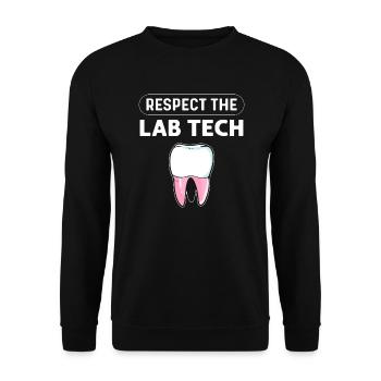Respect The Lab Tech. Orthodontie - Sweat-shirt Unisexe - noir - Devant - Alina (178cm) & Michal (187cm)