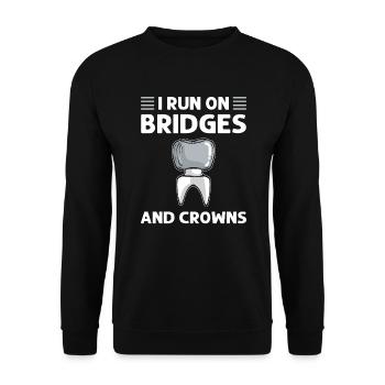 Je cours avec des ponts - Sweat-shirt Unisexe - noir - Devant - Alina (178cm) & Michal (187cm)