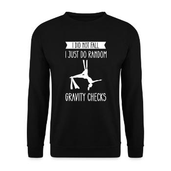 Je ne suis pas tombé. Je fais juste aléatoire - Sweat-shirt Unisexe - noir - Devant - Alina (178cm) & Michal (187cm)