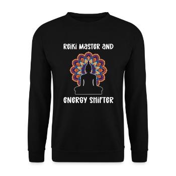 Maître Reiki - Sweat-shirt Unisexe - noir - Devant - Alina (178cm) & Michal (187cm)