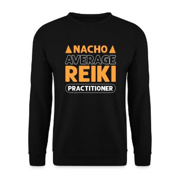 Nacho praticien de Reiki moyen. - Sweat-shirt Unisexe - noir - Devant - Alina (178cm) & Michal (187cm)