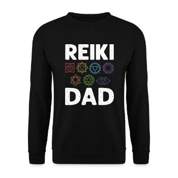 Reiki father. Lightworkers, healers, - Unisex Sweatshirt - black - Front - Alina (178cm) & Michal (187cm)