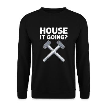 Maison ça va? Démolition de maison de rénovation démolition - Sweat-shirt Unisexe - noir - Devant - Alina (178cm) & Michal (187cm)