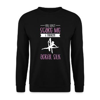 Tu ne me fais pas peur. J’enseigne - Sweat-shirt Unisexe - noir - Devant - Alina (178cm) & Michal (187cm)