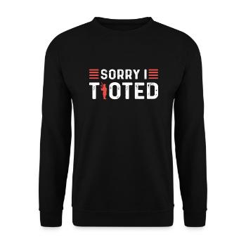 Sorry I tooted. Scotland - Unisex Sweatshirt - black - Front - Alina (178cm) & Michal (187cm)