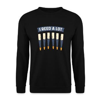 Ich Reed Viel. Schottland Stolz Dudelsackpfeifer - Unisex Pullover - Schwarz - Vorne - Alina (178cm) & Michal (187cm)
