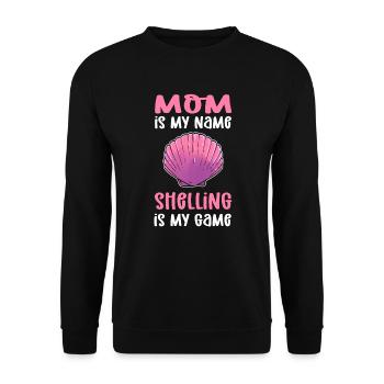 Mama is my name, shooting is my game. - Unisex Sweatshirt - black - Front - Alina (178cm) & Michal (187cm)
