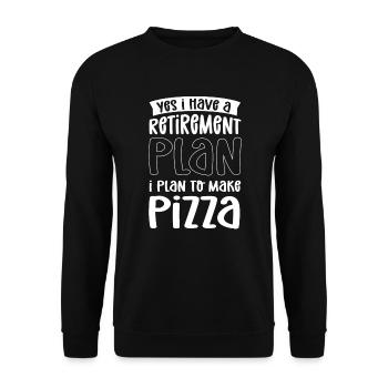 Oui, j’ai un régime de retraite. J’ai l’intention de - Sweat-shirt Unisexe - noir - Devant - Alina (178cm) & Michal (187cm)