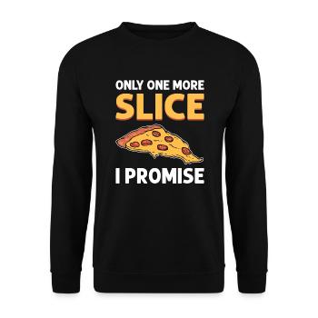 Juste un autre morceau, je vous le promets. Pizza Pan Pizza - Sweat-shirt Unisexe - noir - Devant - Alina (178cm) & Michal (187cm)