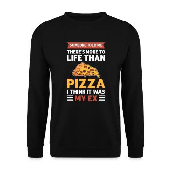 Hobby pizza maker Pizza pan Pizza baker - Unisex Sweatshirt - black - Front - Alina (178cm) & Michal (187cm)
