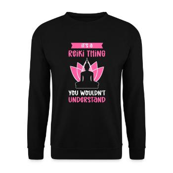 C’est un truc de Reiki, vous ne le feriez pas - Sweat-shirt Unisexe - noir - Devant - Alina (178cm) & Michal (187cm)