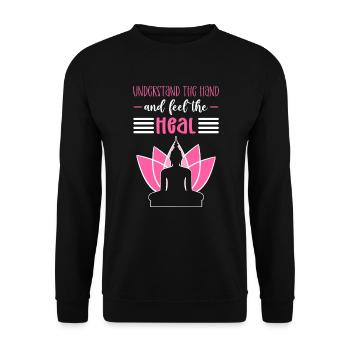 Comprendre la main - Sweat-shirt Unisexe - noir - Devant - Alina (178cm) & Michal (187cm)