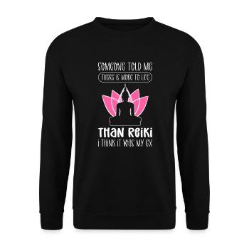 Spiritual Healer Lightworker Reiki Practitioner - Unisex Sweatshirt - black - Front - Alina (178cm) & Michal (187cm)
