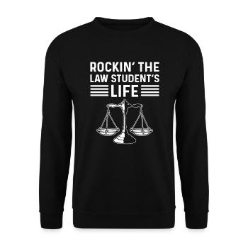 Rockin' The Law Student's Life Counsel Legal Law - Unisex Sweatshirt - black - Front - Alina (178cm) & Michal (187cm)