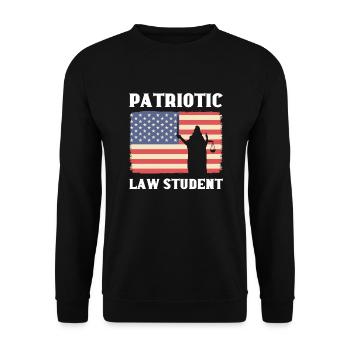Patriotic law student. Bar exam. Lawyer - Unisex Sweatshirt - black - Front - Alina (178cm) & Michal (187cm)
