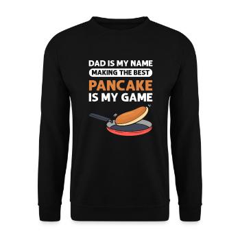 Papa est mon nom! La meilleure crêpe à - Sweat-shirt Unisexe - noir - Devant - Alina (178cm) & Michal (187cm)