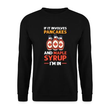 Si c’est des crêpes - Sweat-shirt Unisexe - noir - Devant - Alina (178cm) & Michal (187cm)