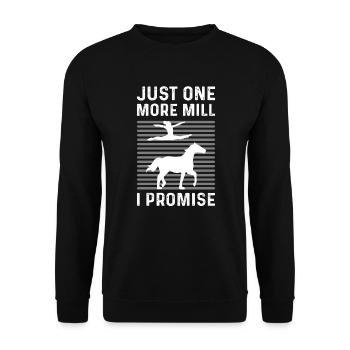 Nur Noch Eine Mühle Verspreche Ich. Akrobatikpferd - Unisex Pullover - Schwarz - Vorne - Alina (178cm) & Michal (187cm)