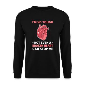 Heart Transplant Heart Bypass Surgery on - Unisex Sweatshirt - black - Front - Alina (178cm) & Michal (187cm)