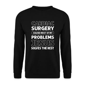 Transsage cardiaque Transplantation de maladie cardiaque - Sweat-shirt Unisexe - noir - Devant - Alina (178cm) & Michal (187cm)